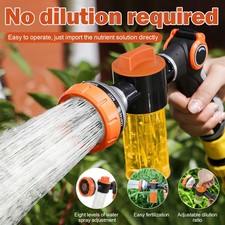 Garden Hose Spray Nozzle 8 Patterns Thumb Control on off High Pressure Sprayer