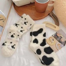 Winter Fluffy Dinosaur Socks 3 Pairs Soft Fuzzy Mid-Calf Socks L6K9 E5K7 N J1A7