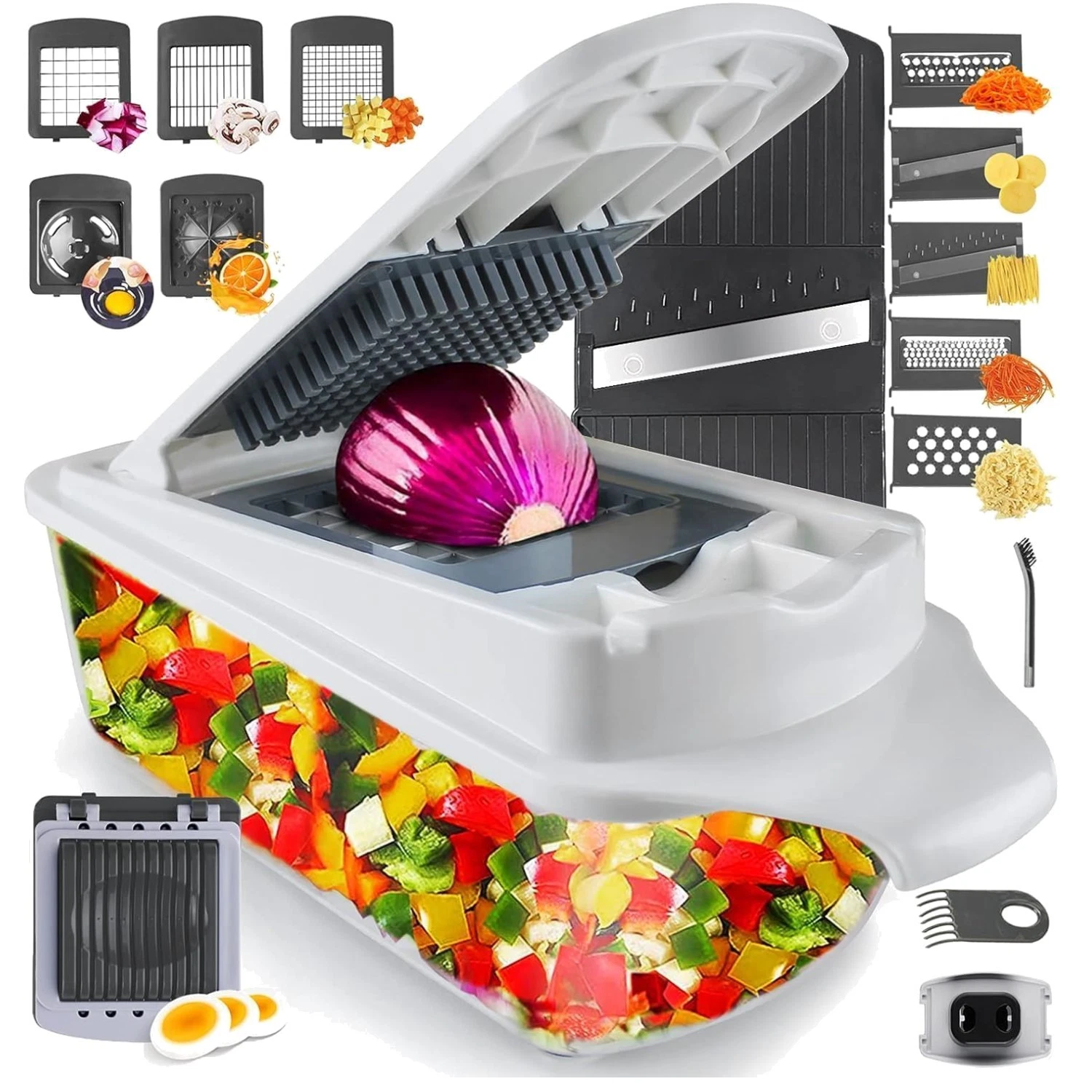 Kitchen Vegetable Chopper with 11 Interchangeable Blades