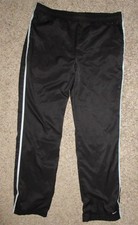 VTG NIKE WIND RAIN TRACK PANT WOMEN SIZE M 8-10 BLACK PULL ON LINED GRAY TAG