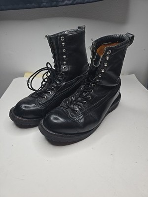 Vintage Danner USA Made Black Leather Hiking Boots Vibram - Size 8.5D 9.5! Read