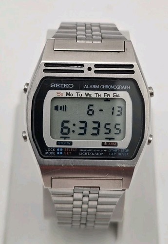 Seiko A257-5010 Digital Alarm Chronograph Vintage Men's Watch 1980 - 第 1/7 張圖片