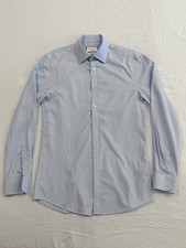 CHARLES TYRWHITT BLUE TWILL MENS DRESS SHIRT EXTRA SLIM FIT 15 34