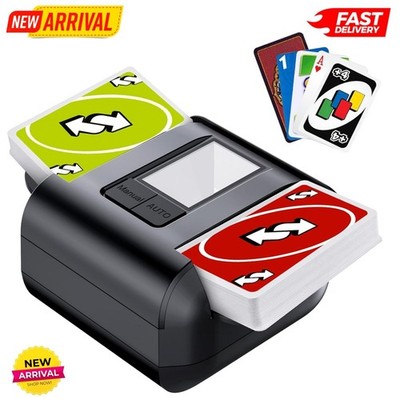 Automatic Card Shuffler for 1-2 Deck Rechargeable for Blackjack, UNO, Skip-Bo