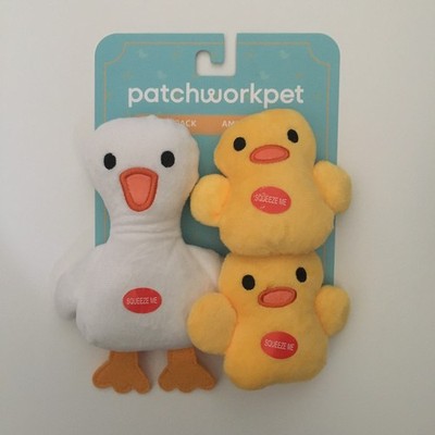 Dog Toys Duck & Chicks Squeaky Plush NEW with Squeaker by Patchwork