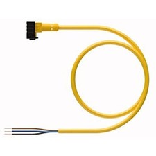 TURCK PKW 3Z-2 Single Ended Cordset, Angled M8 Female to Pigtail, 2 m, PVC,