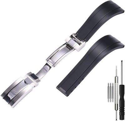 WRISTARMOR Rubber Strap Compatible with Rolex Yacht-Master OYSTERFLEX Daytona