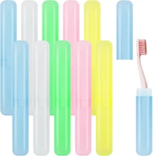 10 Pcs Travel Toothbrush Case Holder,Plastic Case, Portable... 