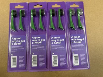 (Lot of 4) Burst Nova Replacement Brush Heads 2pc (LIME light) New Sealed