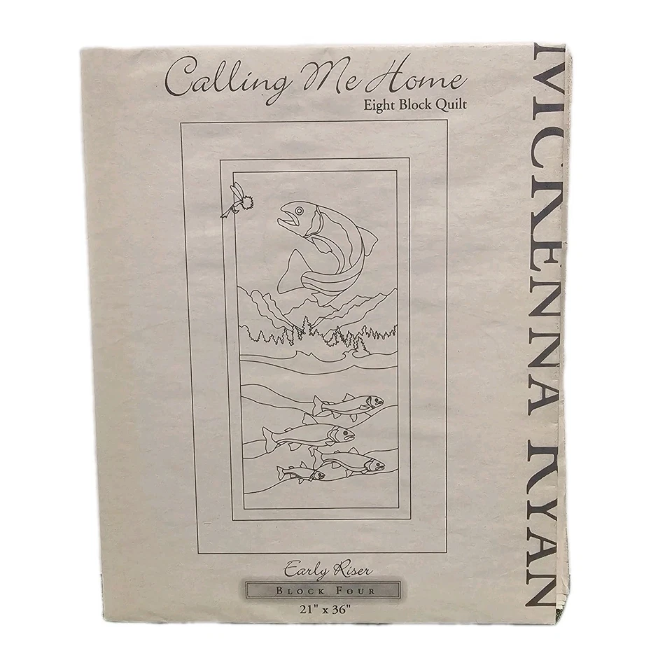 CALLING ME HOME McKenna Ryan EARLY RISER Fish Quilt Block #4 Pattern Uncut VHTF - Image 3 of 4