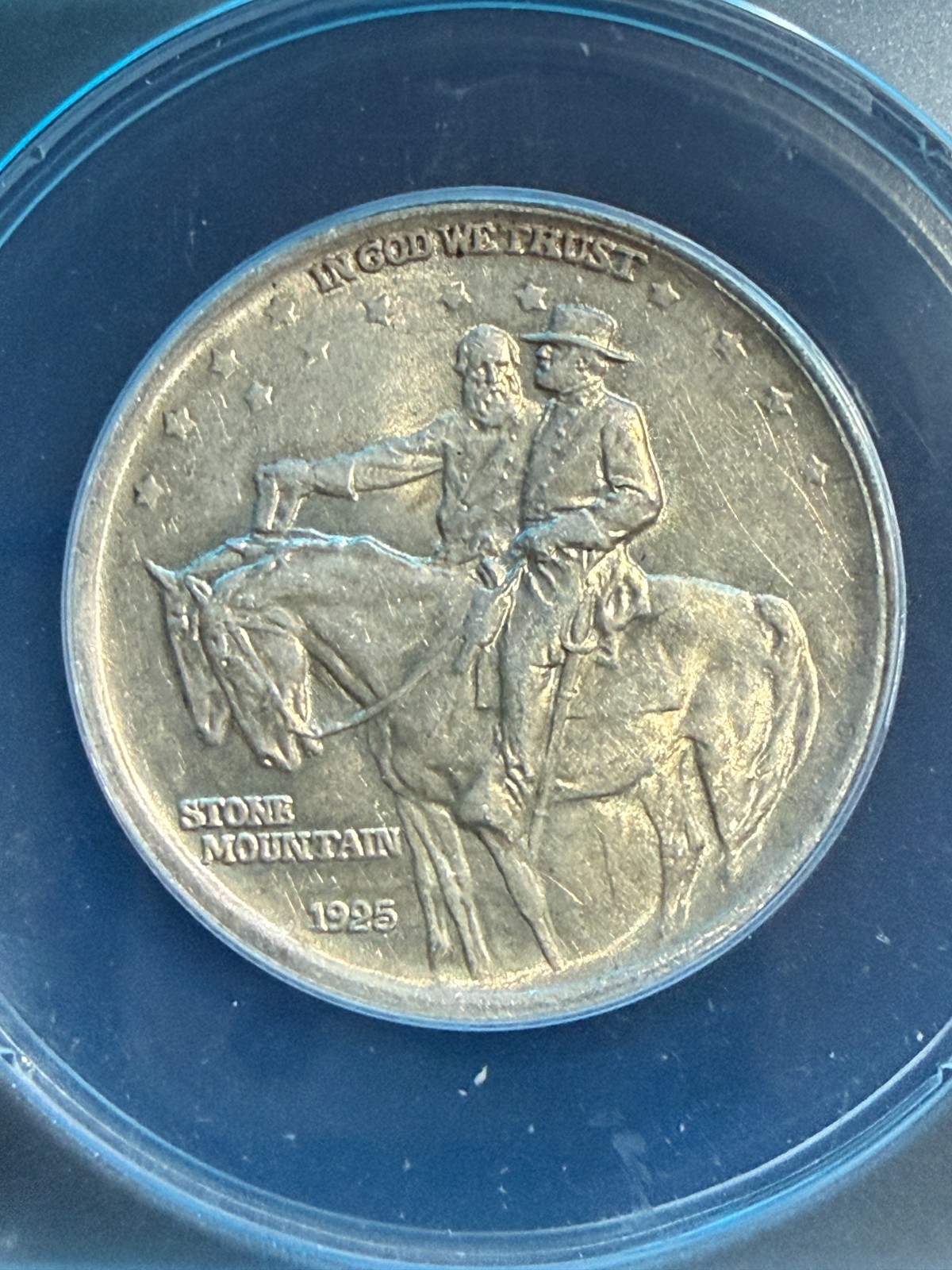 1925 STONE MOUNTAIN COMMEMORATIVE HALF DOLLAR ANACS AU 58