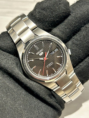 時計 SEIKO 5 Vintage] Seiko 5 Automatic 7S26-02F0 Black Dial Men's Watch Day