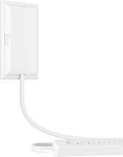 Outlet Cover Extension Cord 6 Feet, Ultra-Thin Concealer 6-FOOT, White
