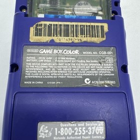 Grape Purple Gameboy Color Handheld with Super Mario Bros Deluxe Very Good Cond
