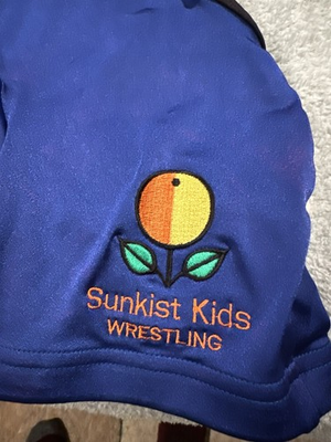 #ad Sunkist Kids Blue Freestyle Greco Wrestling Singlet XL Vintage 2000s Issue $28.00