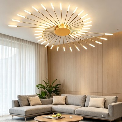 Natural Glow Fireworks LED Ceiling Lamp Modern Home Interior Lighting Fixture