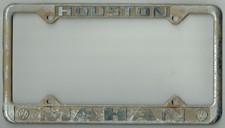 RARE Houston Texas Mahan Volkswagen Vintage VW Dealer License Plate Frame