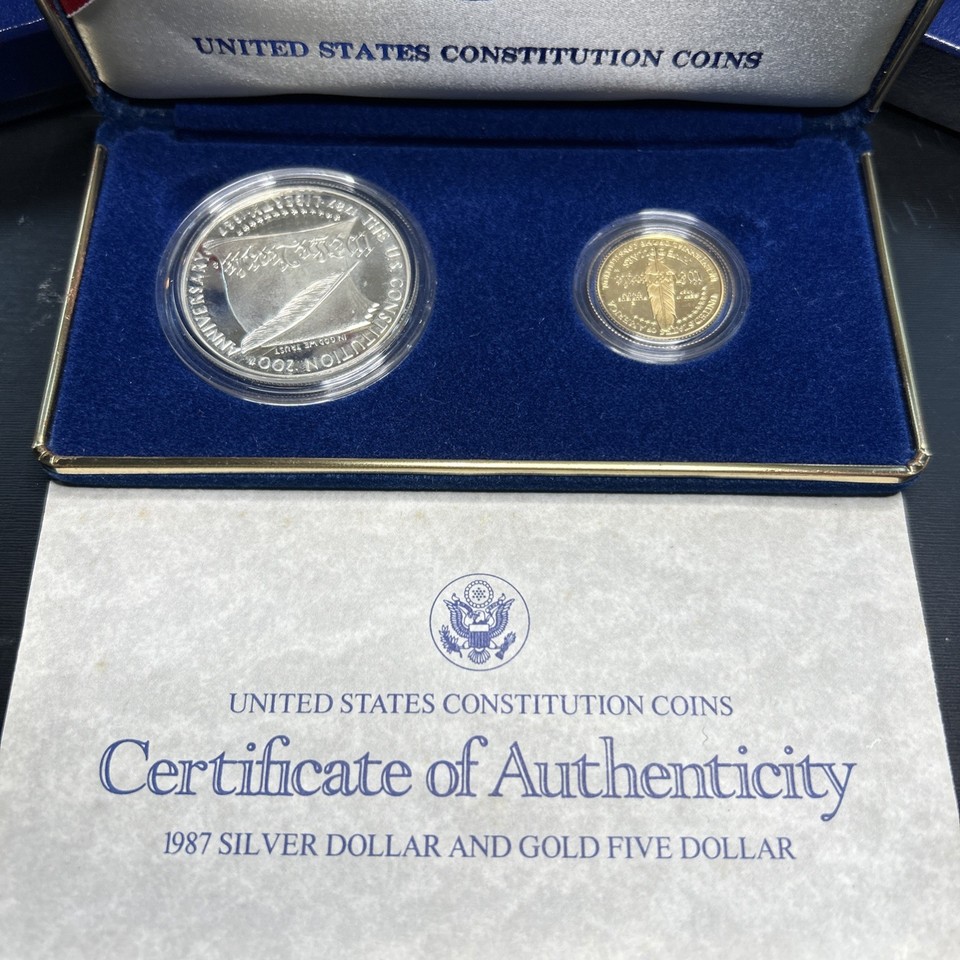 1987-us-constitution-coins-5-gold-bullion-and-silver-dollar-ebay