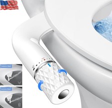Bidet Toilet Seat Attachment Non-Electric Dual Nozzle Fresh Cold Water Sprayer