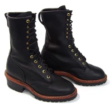 Chippewa Mens 8D Black Leather Super Logger Linesman Boots #25510 USA Made