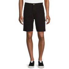 No Boundaries Men's Relaxed Fit Carpenter Shorts, Size 46 Black