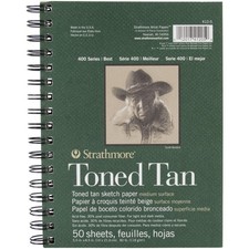 400 Series Sketch Pad, Toned Tan, 5.5x8.5 inch, 50 Sheets - Artist Sketchbook...