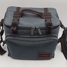 LeMans Vintage Diamond Camera Bag Case Green Tough w/Padded Interior 12 x9 x8