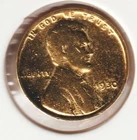 Rare Old Antique 1930 US Lincoln 24k Gold Plated Cent Penny Collection Coin USA