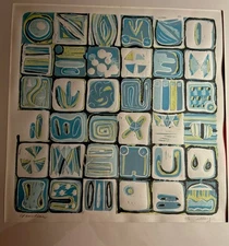 Contemporary Signed Limited Edition 5/6 Serigraph Eugenie Lewalski Berg 20x20”