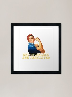 Senator Warren Nevertheless She Per Framed Wall Art Poster Canvas Print Picture