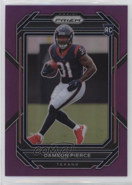 2022 Panini Prizm Rookies Purple Prizm /125 Dameon Pierce #322 Rookie RC 0m89