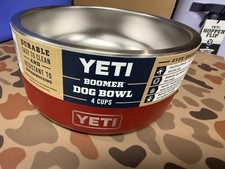 YETI Boomer 4 cup Dog Bowl Rare BRICK RED