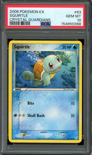 Squirtle graded PSA 10 for sale on eBay