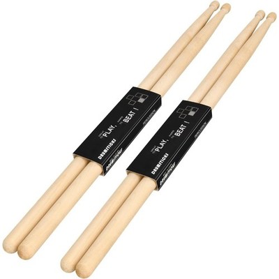 2 Pairs 5A Drum Sticks, Oval Wood Tip Non-slip Drum Stick for Jazz Drum