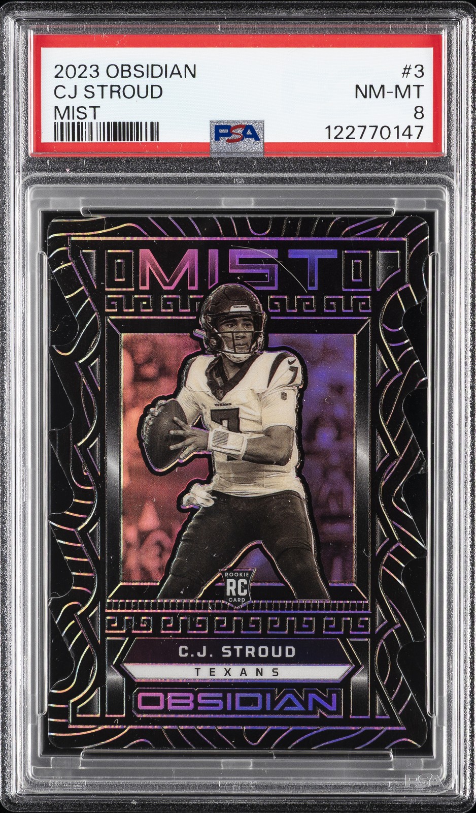 2023 PANINI OBSIDIAN MIST #3 CJ STROUD PSA 8