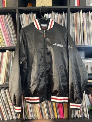 Netflix The Get Down Promo Crew Embroidered Black Satin Bomber Jacket 2XL