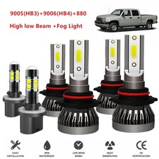 Fit for 1999-2002 Chevy Silverado 1500 2500 LED Headlights Fog Lights Bulbs Kit