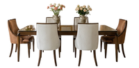 Modernes 7-Tlg. Esszimmer-Set Mit Tisch Und 6 StüHlen