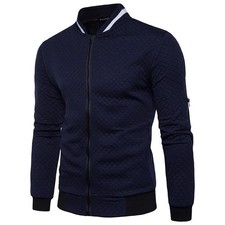 Men's Sweatshirts with Zipper Pockets Thin Solid Color Half Tracksuit Casual...