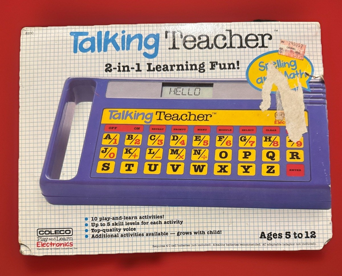 Vintage Coleco Talking Teacher Educational Toy 8100 1985 for sale