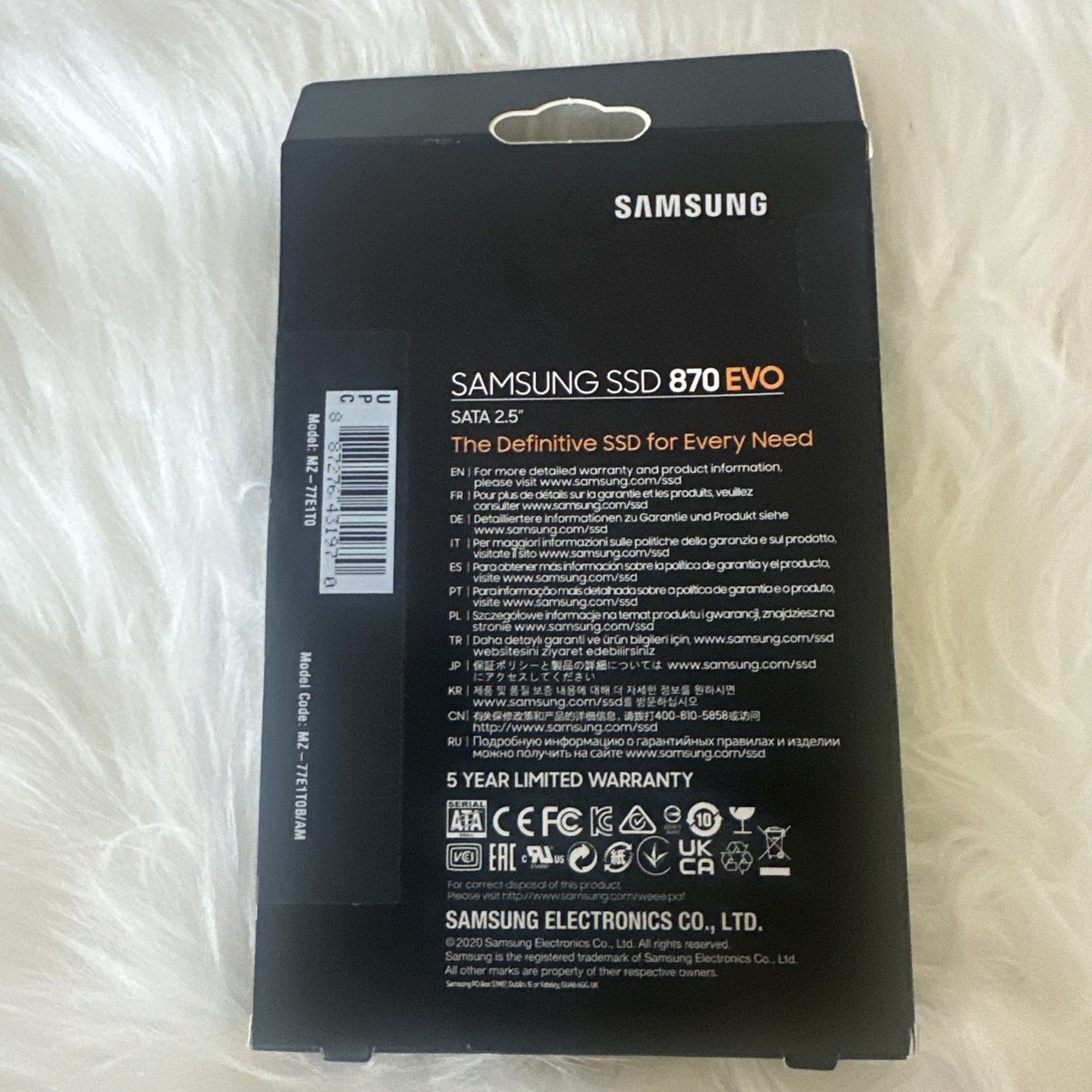 Samsung 870 EVO 1TB, 2.5 inch Internal SSD - ‎MZ-77E1T0B/AM for