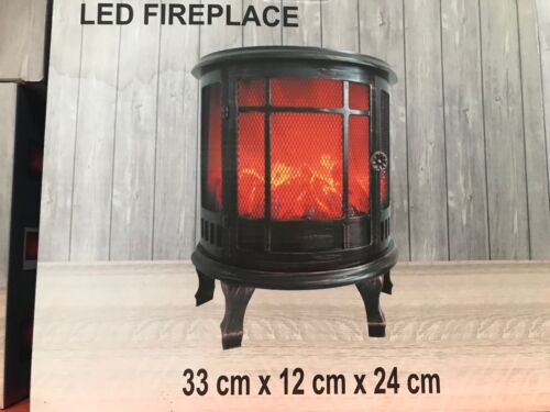 Flame Effect USB Mains Battery Vintage LED Lantern Fireplace Lamp Log Fire - Picture 11 of 11