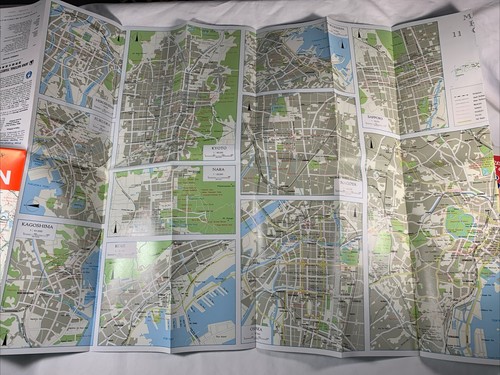 Vintage Tourist Map of Japan ~1989, 30" width x 17" high - Picture 4 of 4