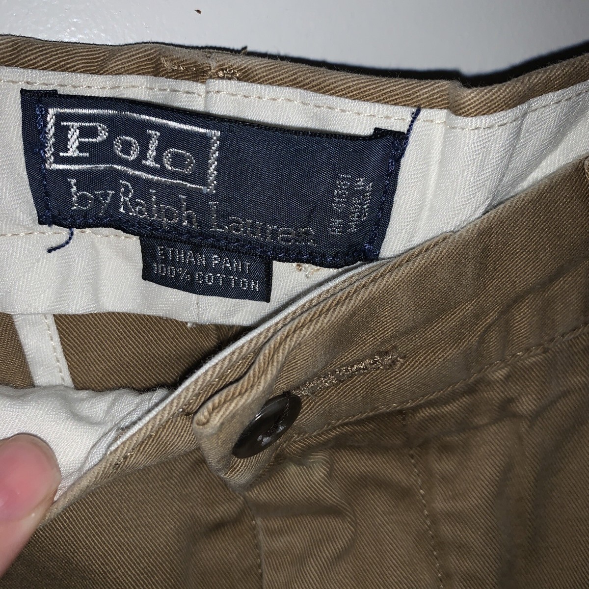 Polo Ralph Lauren Khaki Pants Men Size 33 x 32 Beige Ethan Pant