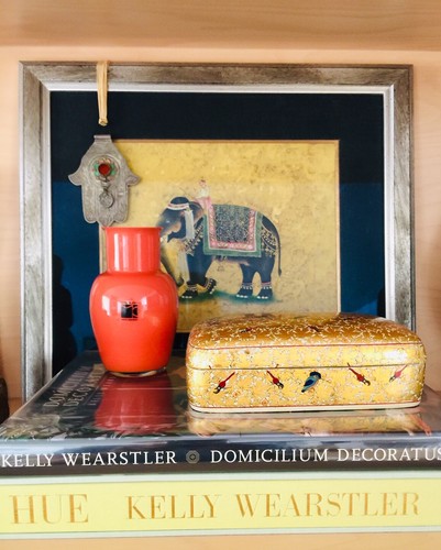 CARLO MORETTI RED/BLUE CASED SMALL VASE SIGNED - Picture 5 of 6