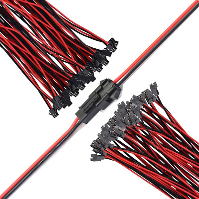 30 Pairs JST SM 2PIN Male-Female EL Wire Cable Adapter