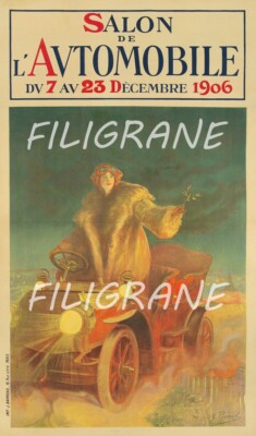Poster Salon Auto 1906 – Reproduction Affiche Vintage 50x70cm
