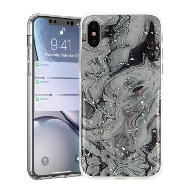OPPO A33 - MARBLE STONE Stein Tasche Hülle Diamond Cover Back Case SCHWARZ