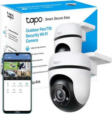 TP-Link Tapo 1080p Full HD Outdoor Schwenk/Neige Überwachungskamera WLAN Kamera, 360° Smart P