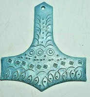  VIKING ERA NORSE SILVERED THOR HAMMER AMULET CIRCA 900 - 1100 AD